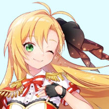 A bust portrait of the SynthesizerV Ai Tsurumaki Maki English illustrated by Ohmi Chiko.