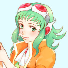 A bust portrait of the Vocaloid 3 Megpoid Sweet illustrated by Masami Yuuki.